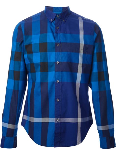 burberry shirt with blue suit|Burberry check shirt blue.